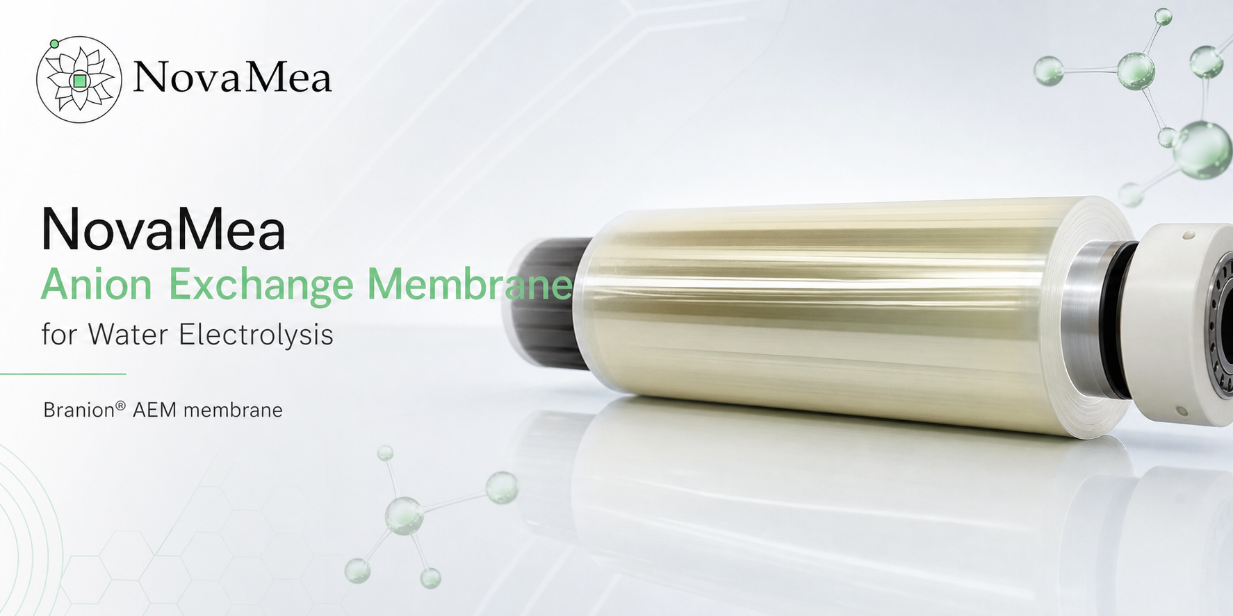 NovaMea Anion Exchange Membrane for Water Electrolysis